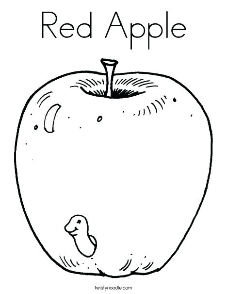 468x605 Apple Coloring Picture