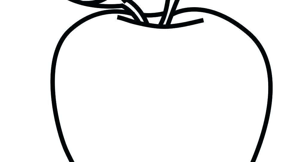 960x544 Apple Coloring Pages Printable Apple Coloring Page Simple Apple