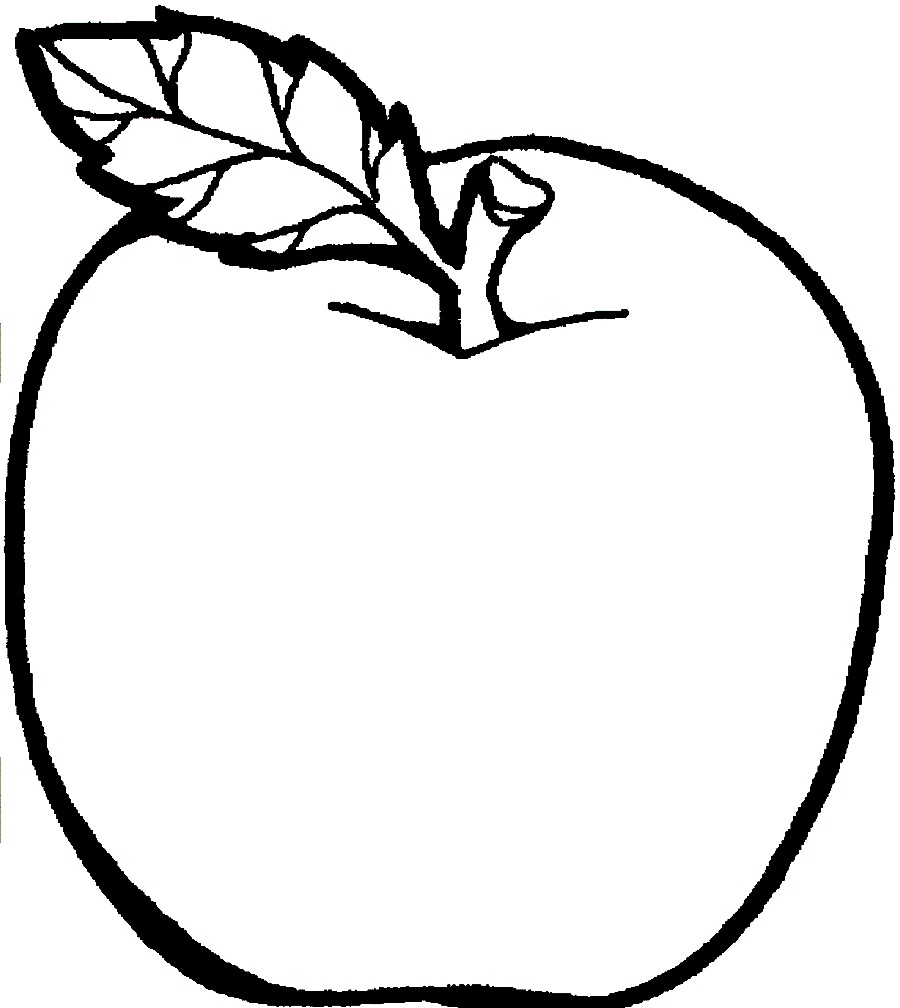 900x1008 Coloring Pages Apple 1