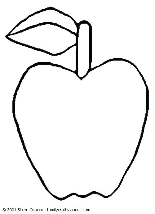 500x689 Printable Apple Healthy Food Coloring Pages Fruit Coloring Pages