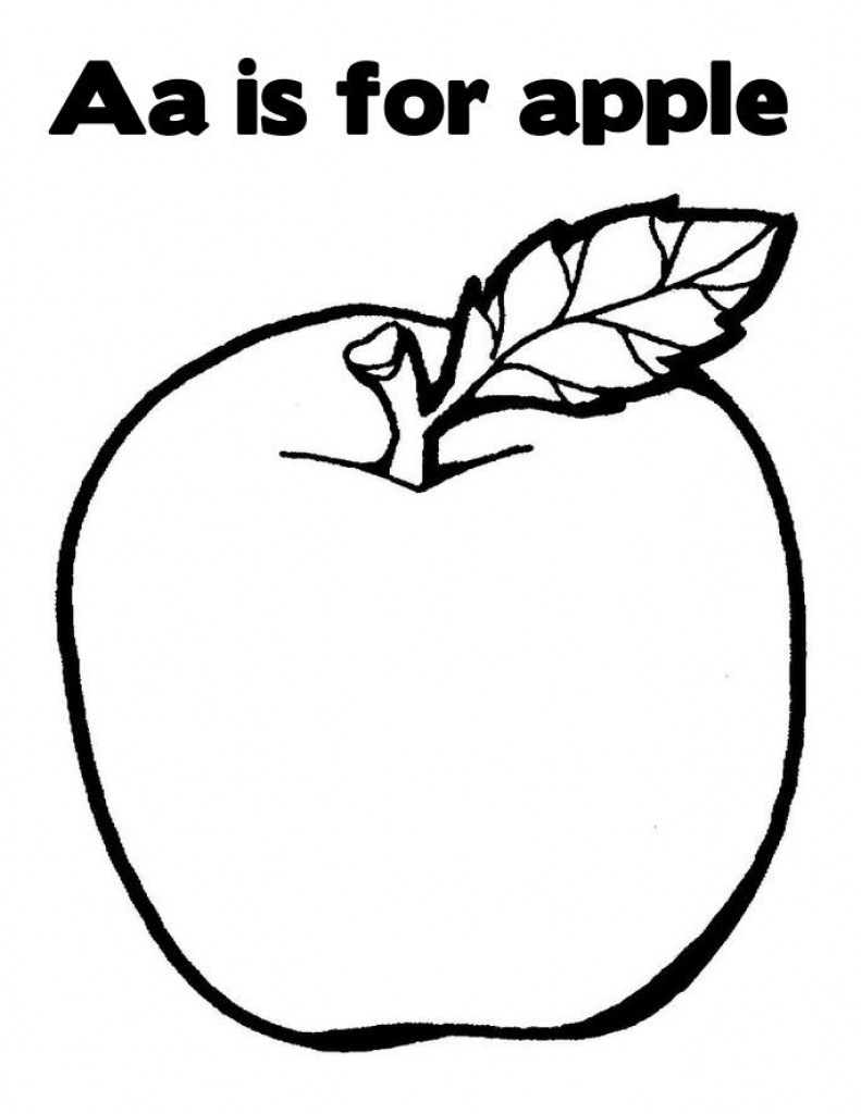 791x1024 Suddenly A Is For Apple Coloring Page Full Free Printable Pages