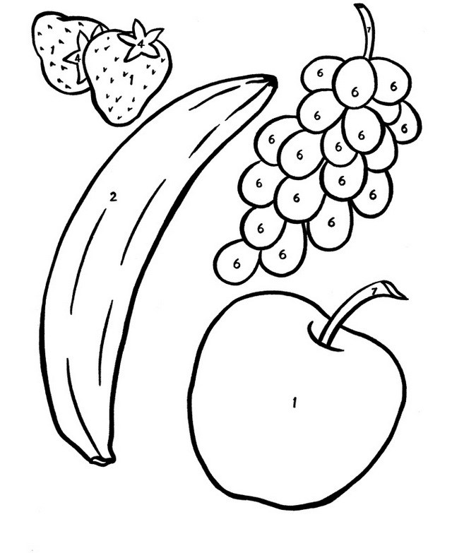 640x783 Fruit Coloring Pages For Kids Fruits Coloring Pages Printable