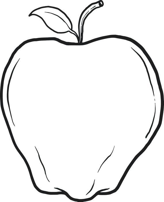 570x700 Apple Coloring Pages Coloring Fruit Colouring Pages Pdf Www
