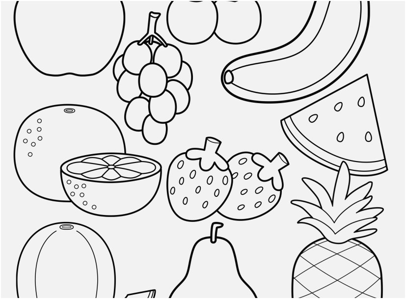827x609 Coloring Pages For Preschoolers Image Fruit Coloring Pages