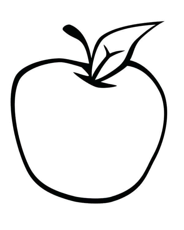 600x749 Apple Coloring Picture