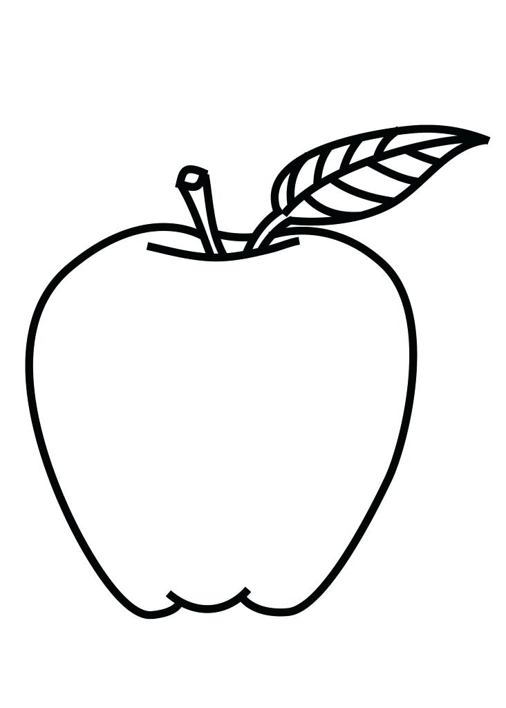 732x1024 Apple Outline Clip Art Color Pages Drawing Pics Of Coloring Lemonize