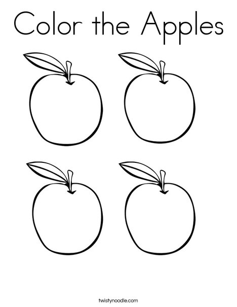 468x605 Color The Apples Coloring Page