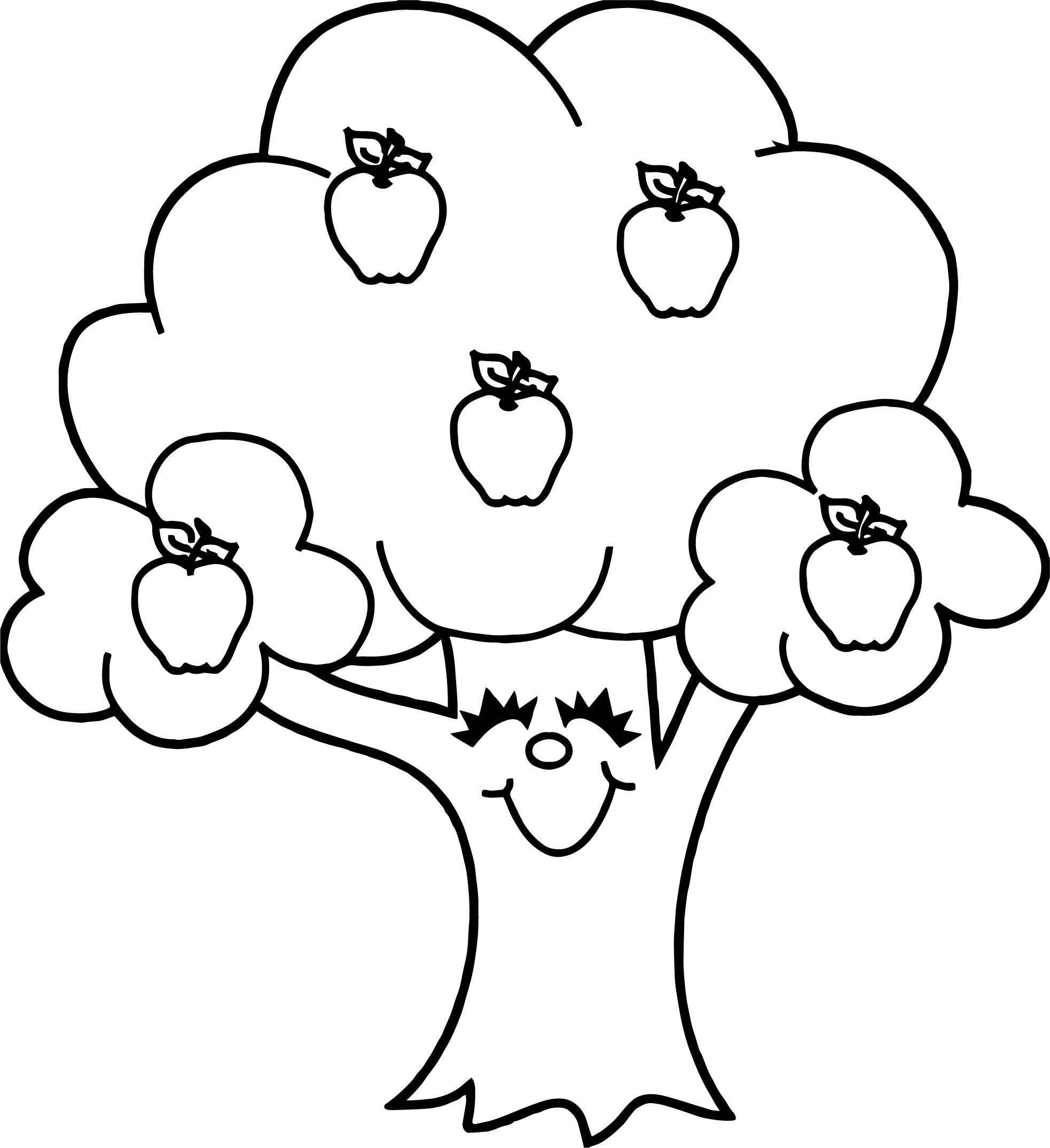 1966x2149 Coloring Page Apple Tree Coloring Sheets