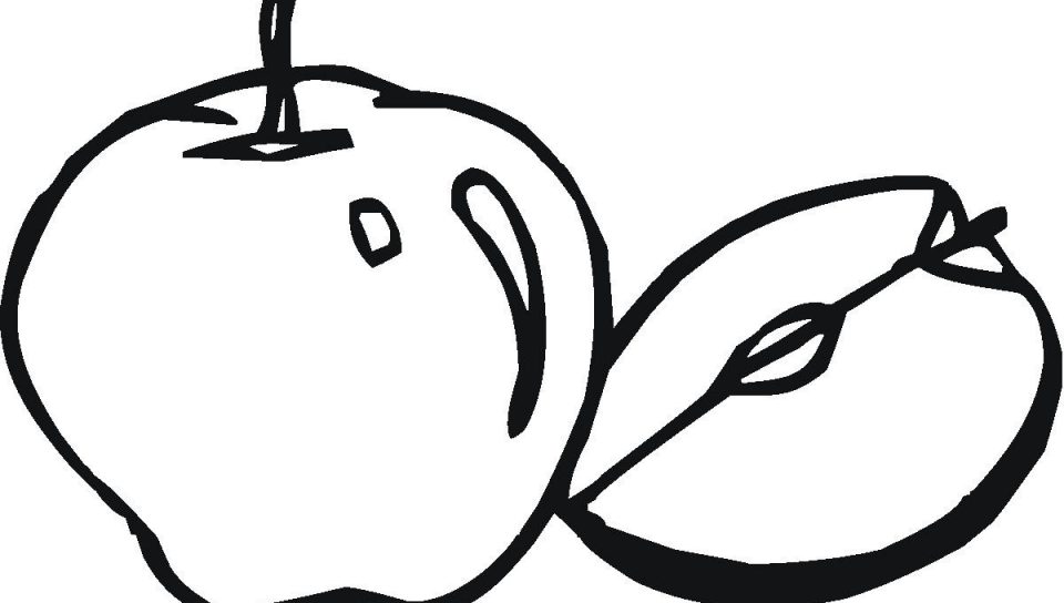 960x544 Leaf Apple Coloring Page And Book Free Pages Download Printable