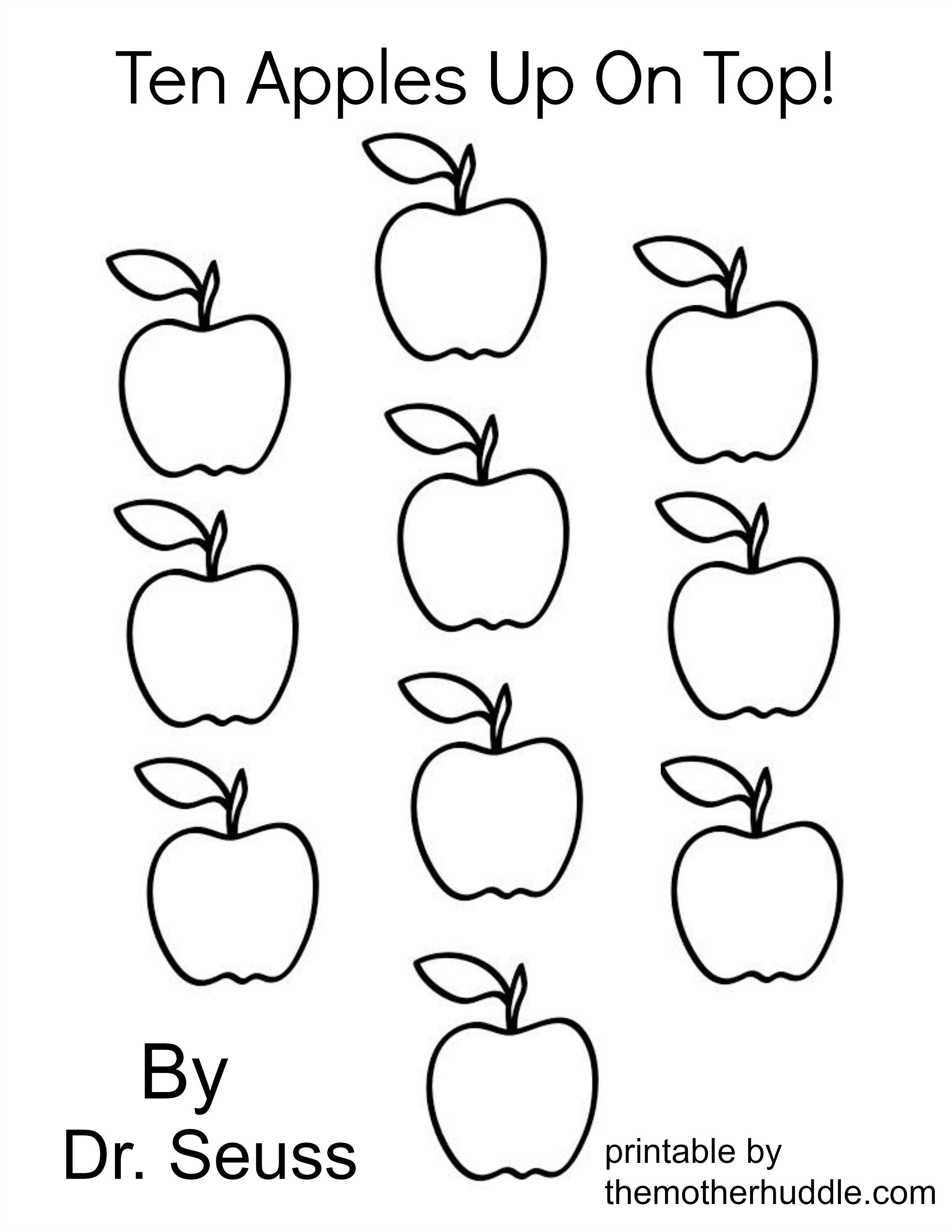 2382x3082 Ten Apples Up On Top Coloring Pages
