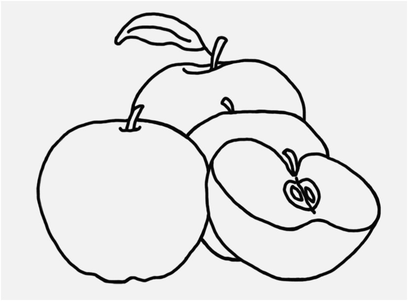 827x609 The Suitable Images Apple Coloring Pages New