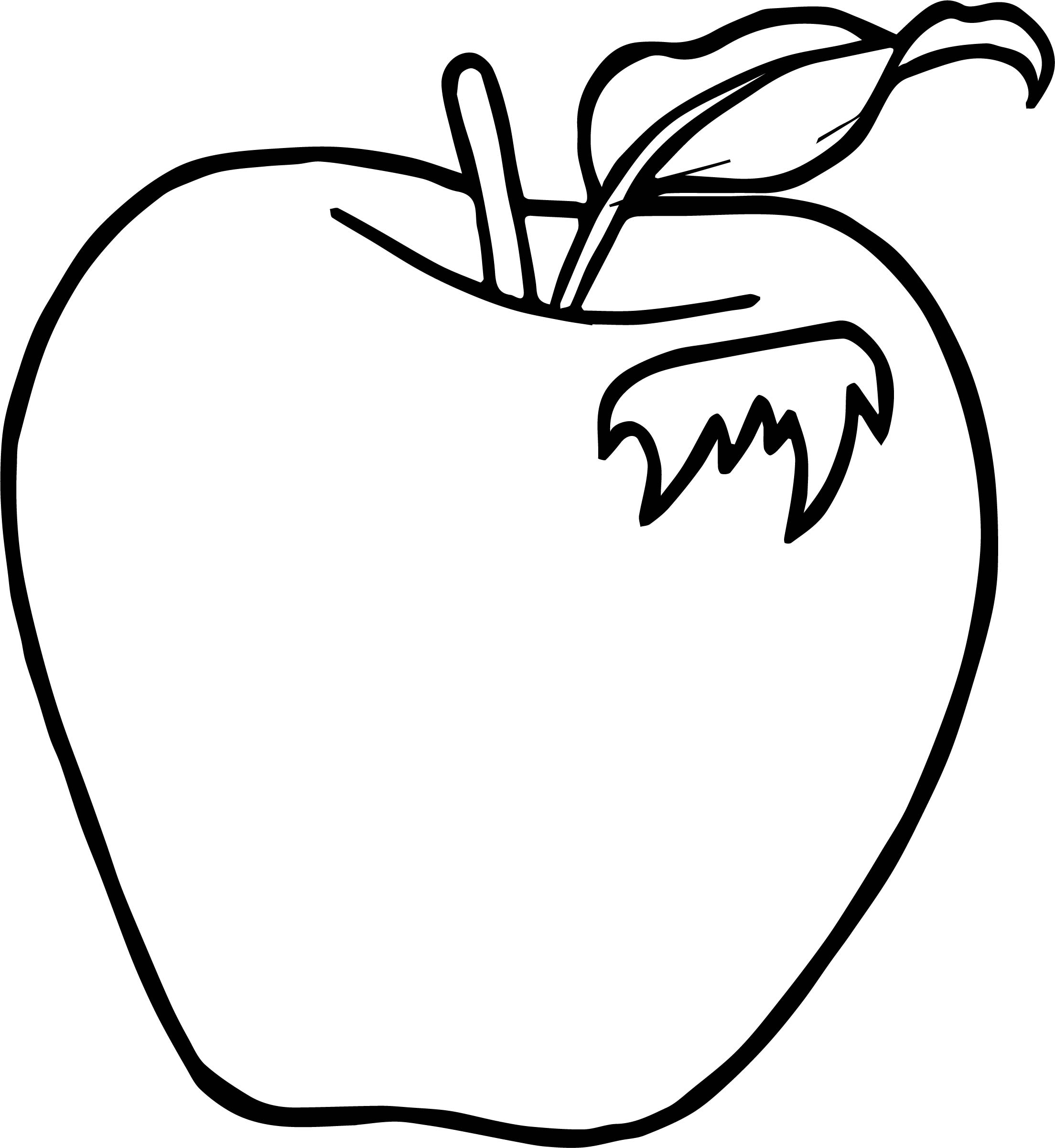 2208x2404 Apple Clipart Colouring Page Pencil And Letter Free Coloring Pages