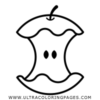 200x200 Apple Coloring Page