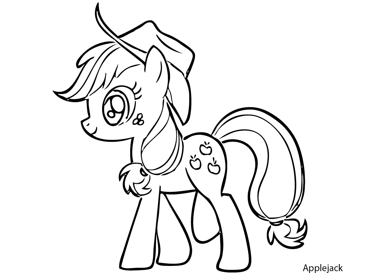 1198x888 Drawn Pony Applejack 5 Coloring Page