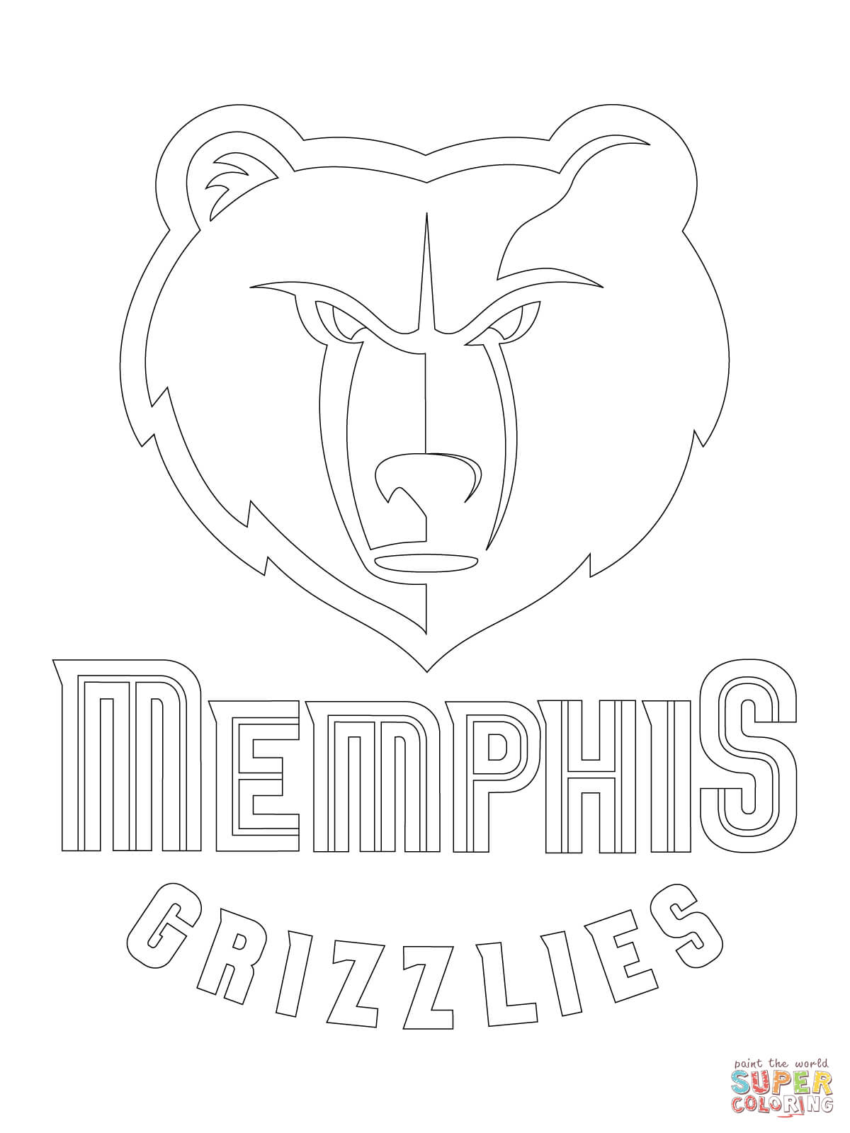 1200x1600 Endorsed Utah Jazz Coloring Pages Memphis Grizzlies Logo Page Free