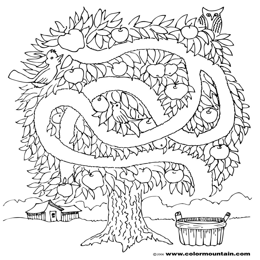 1024x1024 Apple Maze Activity Sheet Create A Printout Activity Printable