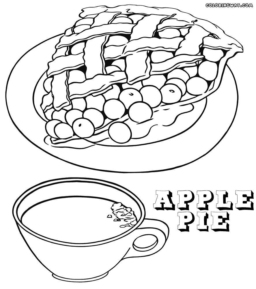 Apple Pie Coloring Page