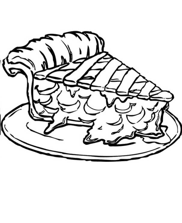 606x744 Piece Apple Pie Coloring Pages