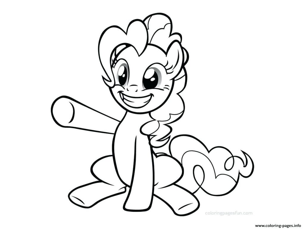 1024x768 Coloring Page ~ Pie Coloring Page My Little Pony Happy Pinkie