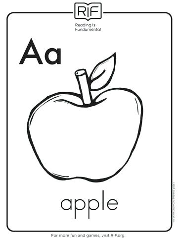 Apple Printable Coloring Pages