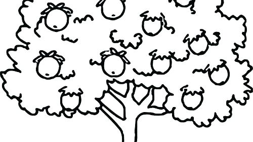 500x280 Apple Tree Coloring Apple Tree Coloring Nature Page For Kids