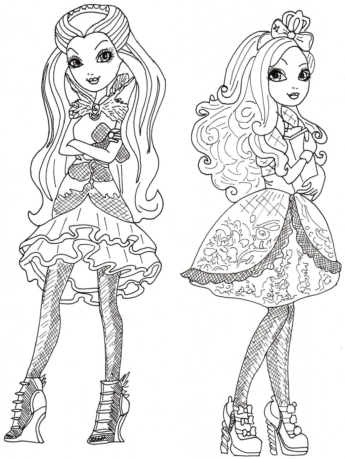 1203x1600 Ever After High Coloring Pages Raven Queen And Apple White
