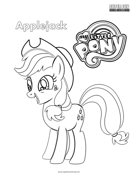 Applejack Pony Coloring Pages