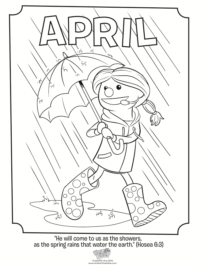 669x868 April Coloring Page