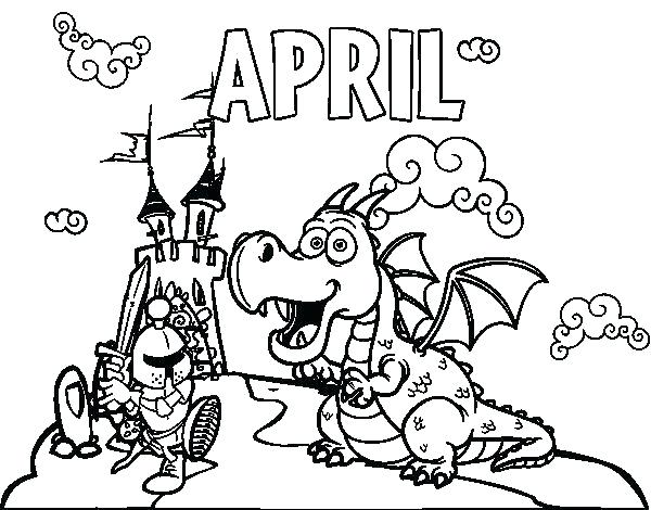 600x470 April Coloring Pages Seasons Coloring Page For Kids Design