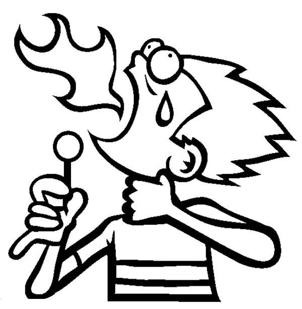 600x613 Eating Spicy Lollipop On April Fools Day Coloring Page Color Luna
