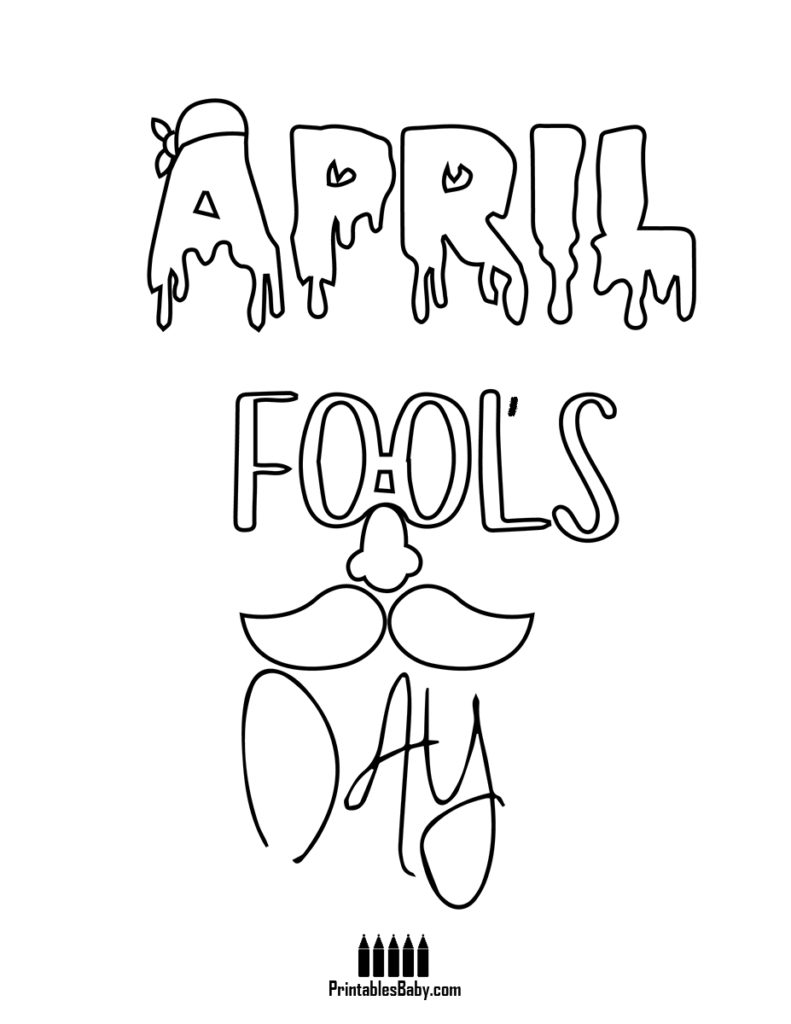 791x1024 Glasses Nose Beard April Fools Day Coloring Pages Printablesbaby 4