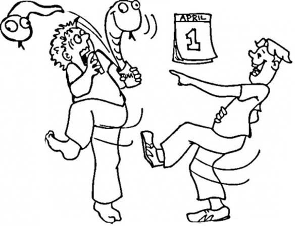 600x448 April Fools Black And White Clipart