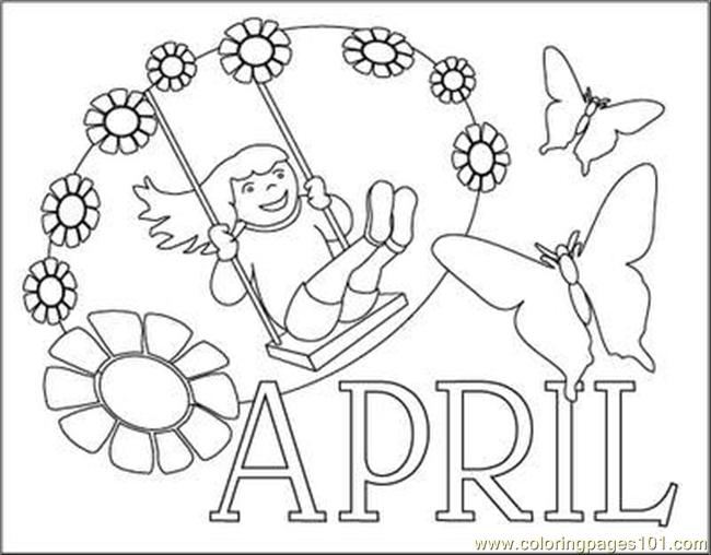 650x508 April Coloring Pages