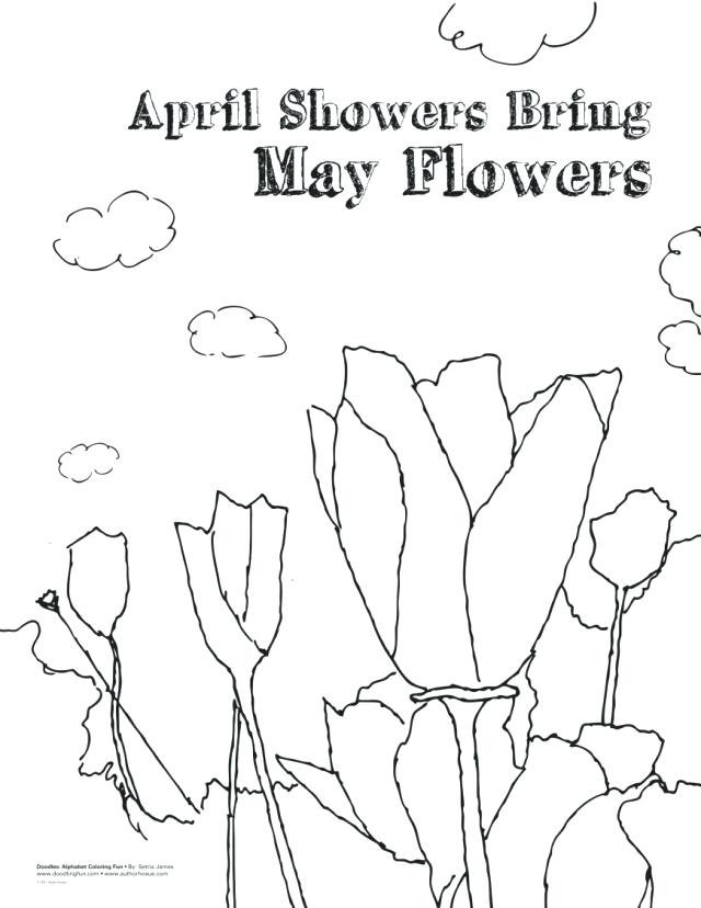 640x828 April Showers Coloring Sheets Coloring Pages Spring Flowers