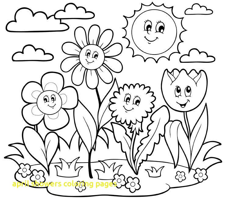 741x660 April Showers Coloring Pages April Showers Coloring Pages