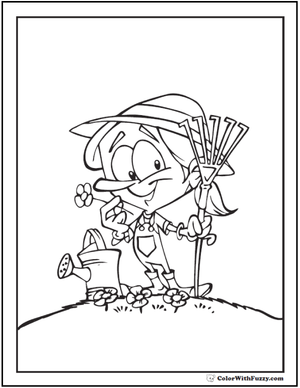 590x762 Spring Flowers Coloring Page Customizable Printables