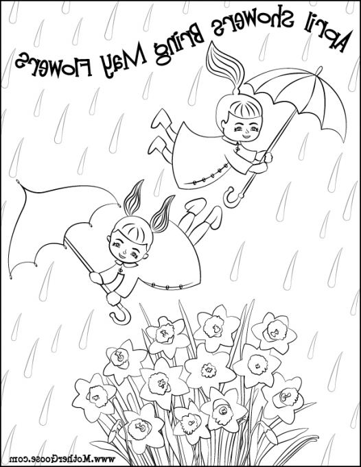 526x681 April Showers Bring May Flowers Coloring Page (Superior April