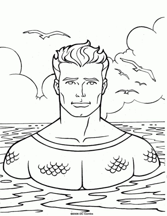 696x900 Coloring Pages Aquaman, Printable For Kids Amp Adults, Free