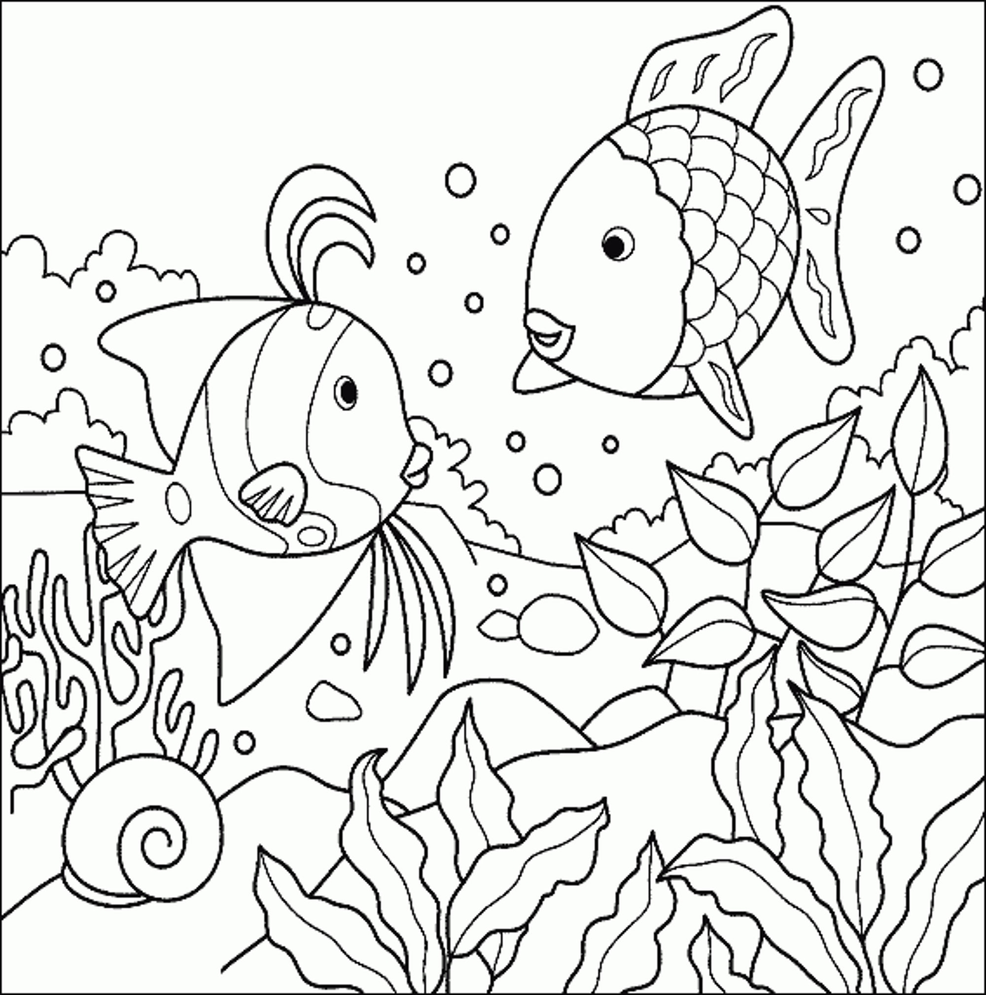 2000x2018 Aquarium Fish Coloring Pages Free Coloring For Kids 2018