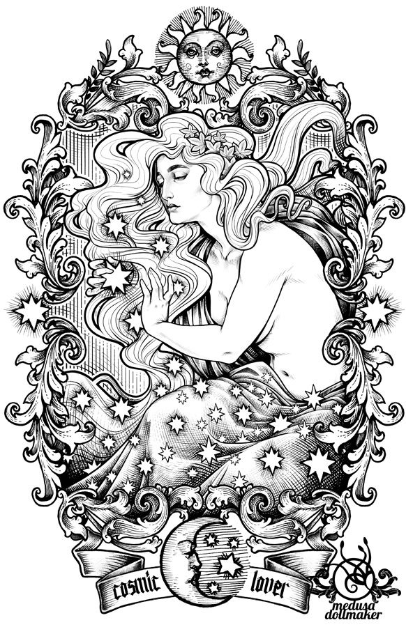 582x900 Image Result For Adult Coloring Pages Aquarius Coloring Pagan
