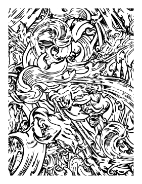 281x363 Great For Aquatic Artists, This Printable Adult Coloring Page Is