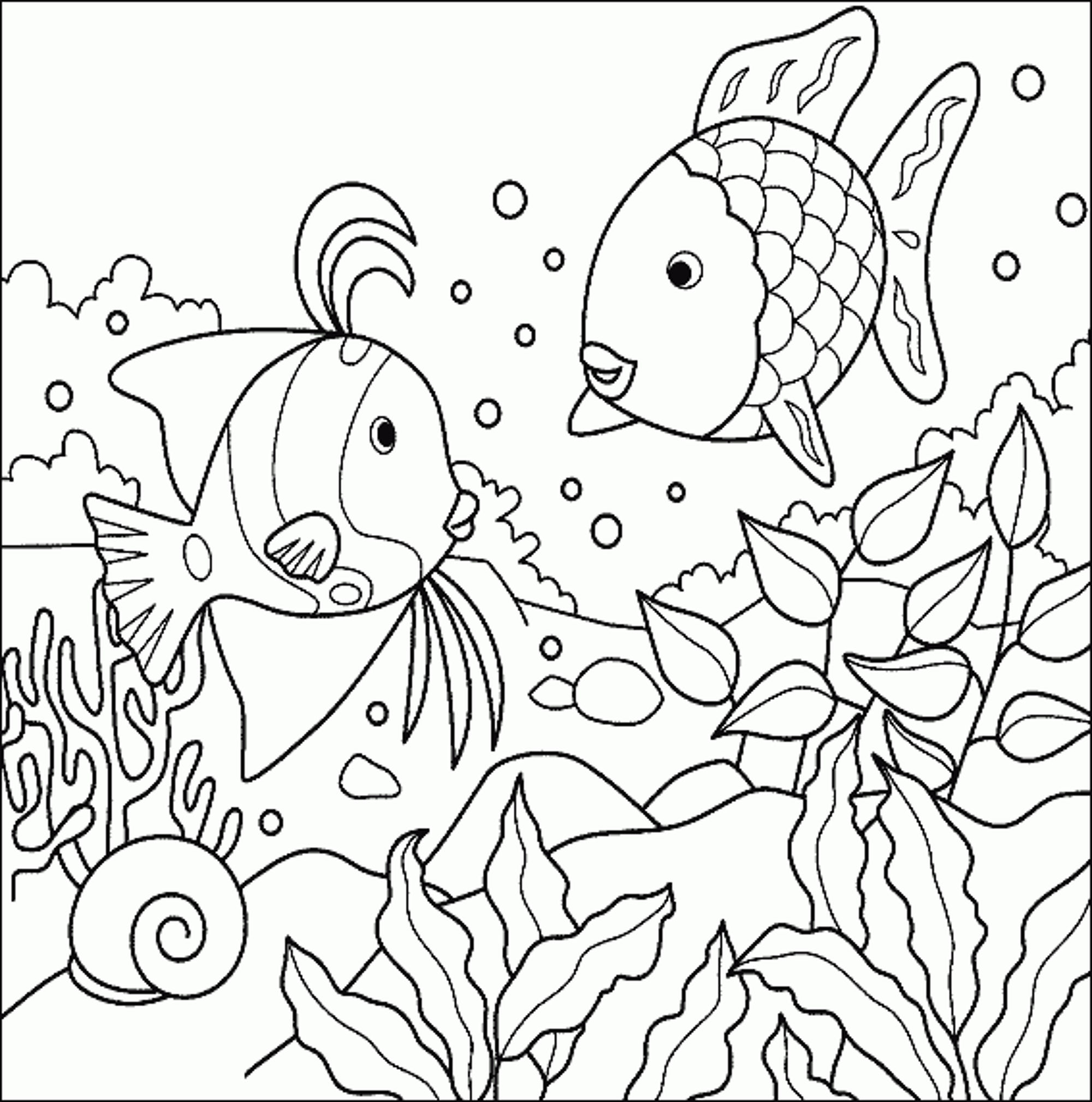 2000x2018 Ocean Animals Coloring Pages