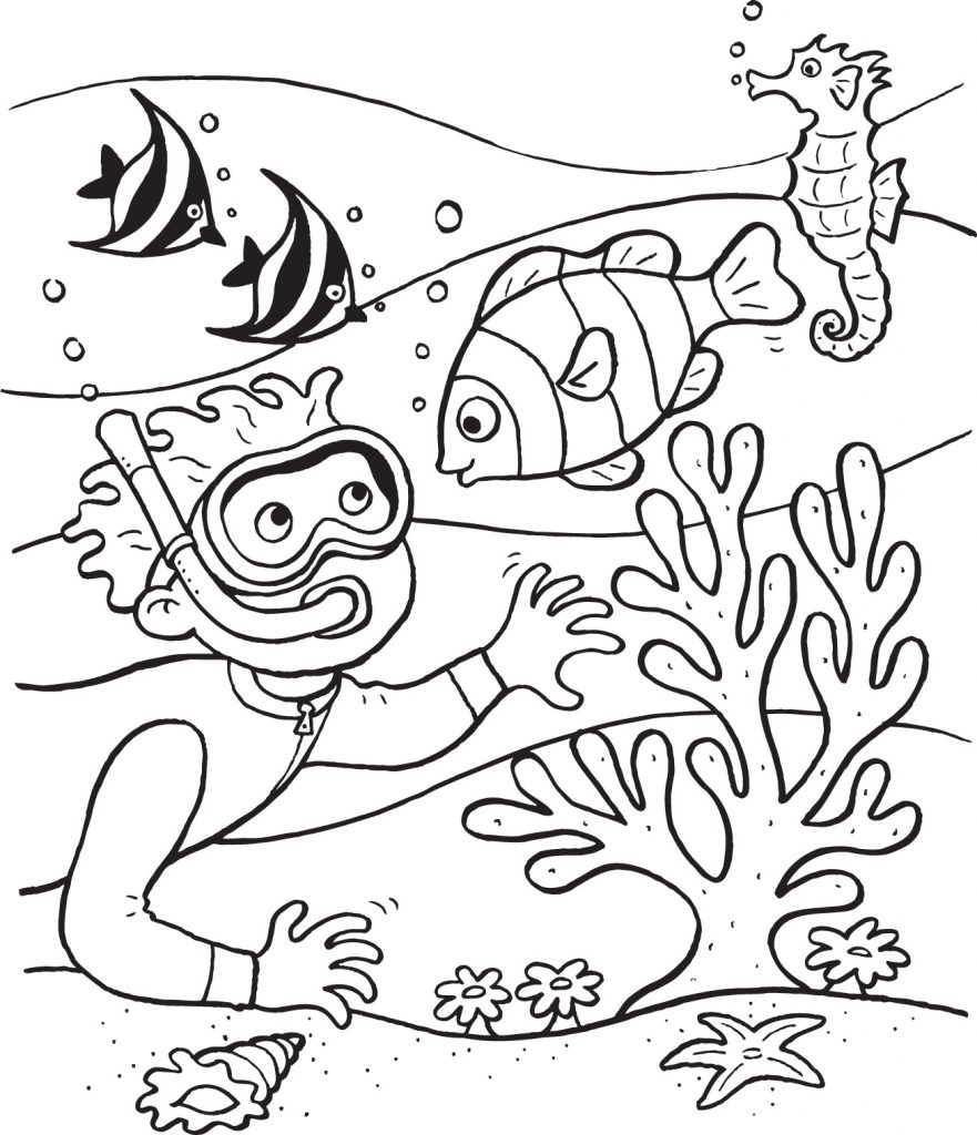 881x1024 U3v4dm6 Underwater Coloring Pages Deep Sea Animals For Toddlers