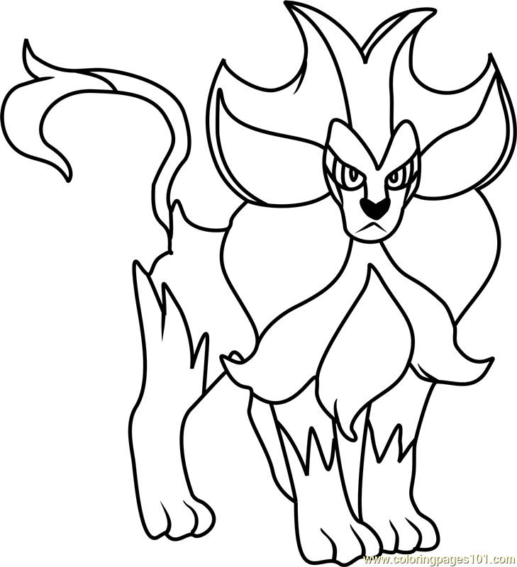 729x800 Pyroar Pokemon Coloring Page