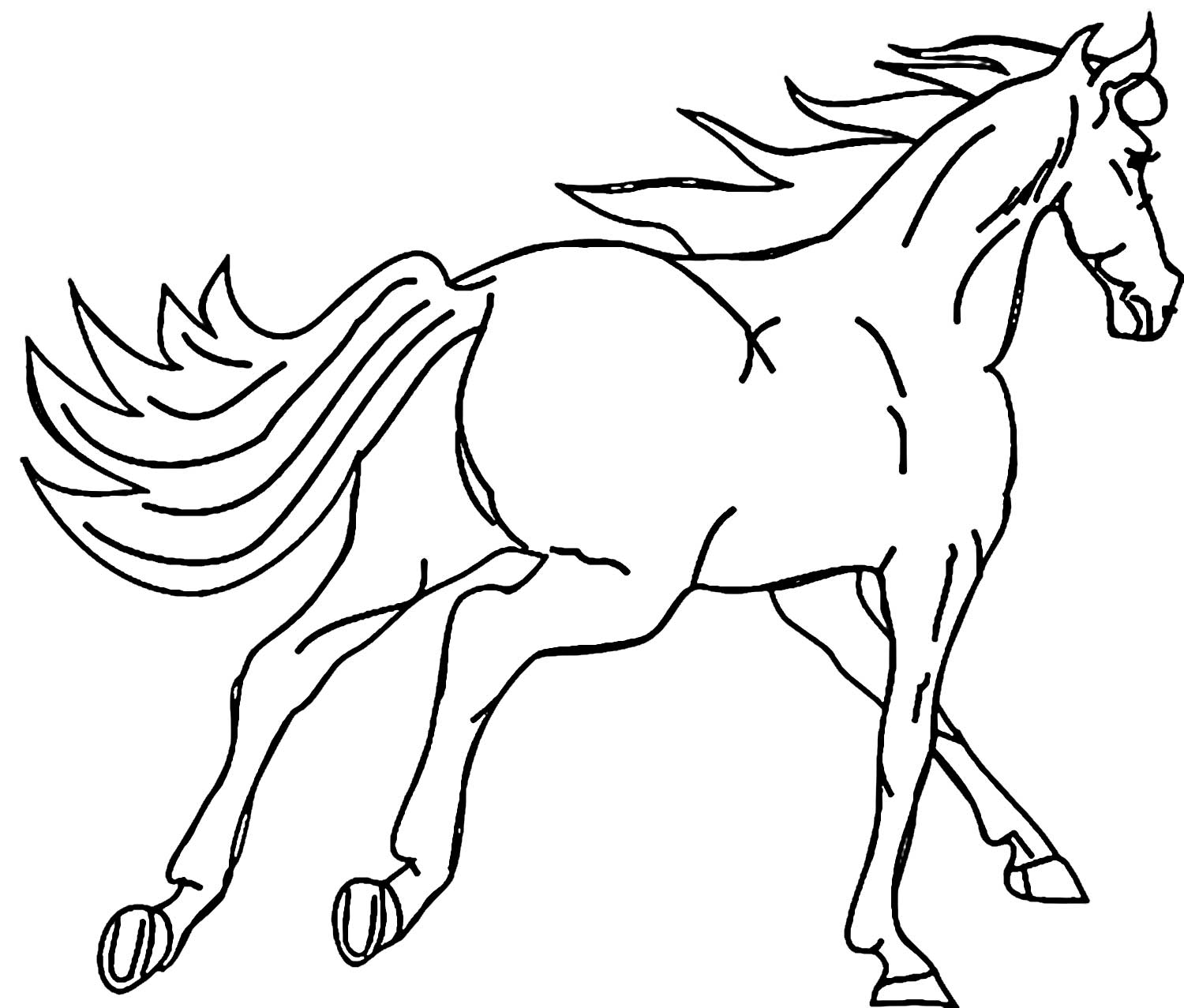 1500x1277 Arabian Horse Coloring Page