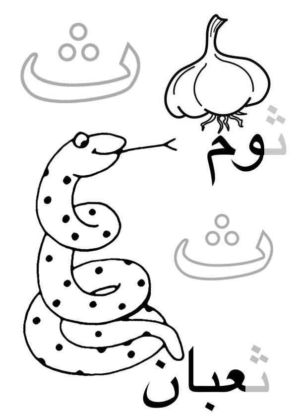 595x842 Arabic Alphabet For Kids, Coloring Page. The Come Corona E Aglio