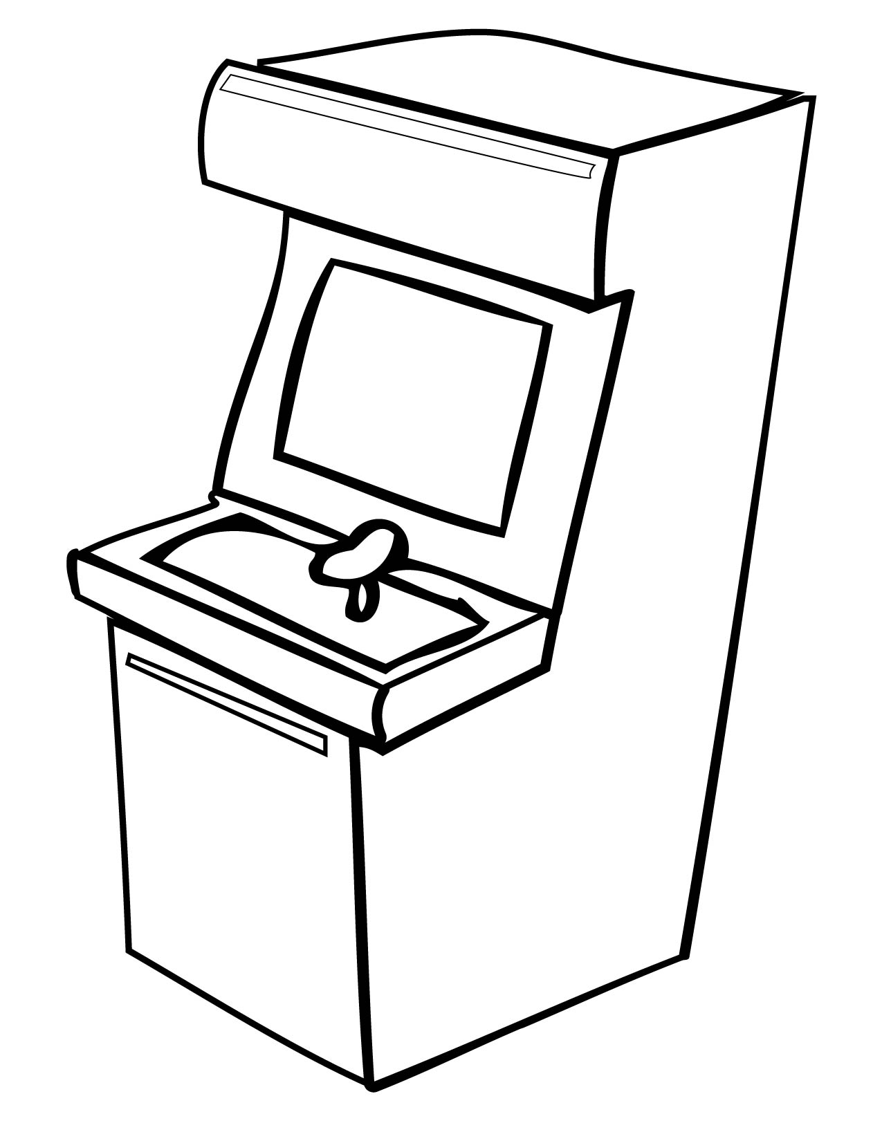 1275x1650 Arcade Coloring Page