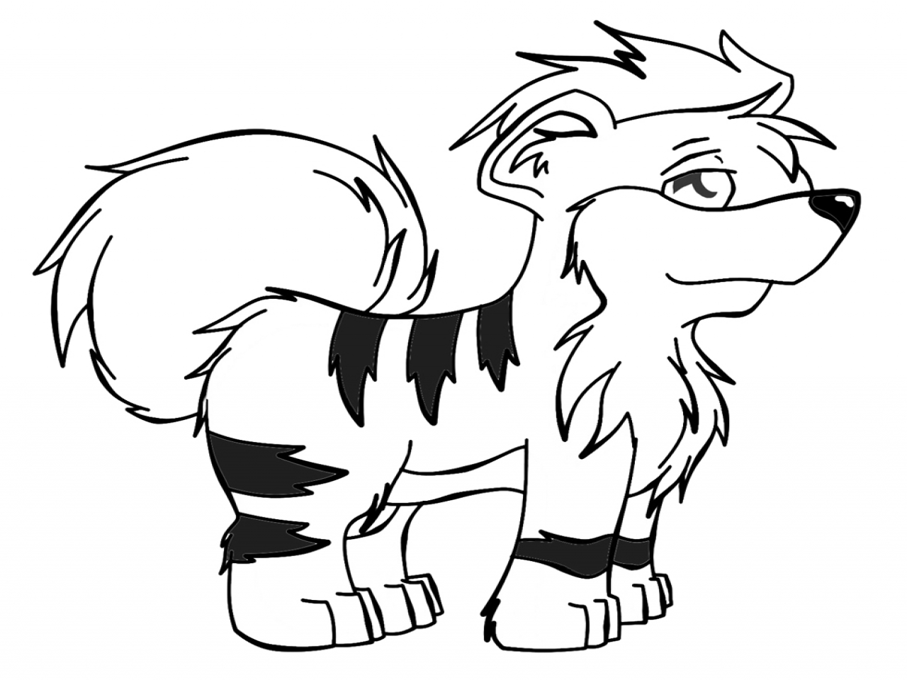 1280x960 Growlithe Coloring Pages Pokemon