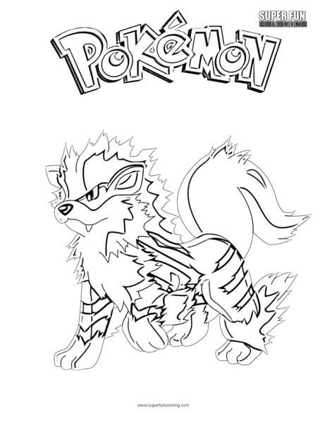 464x600 Arcanine Pokemon Coloring Page