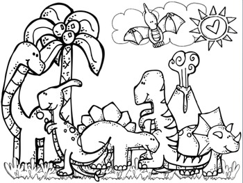 350x263 Dinosaur Coloring Pages By Preschoolers And Sunshine Tpt